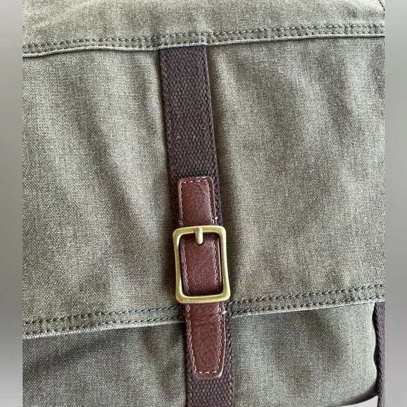 Fossil Renmore City Bag Olive Green Messenger Crossbody Unisex Adjustable Strap - Picture 4 of 15